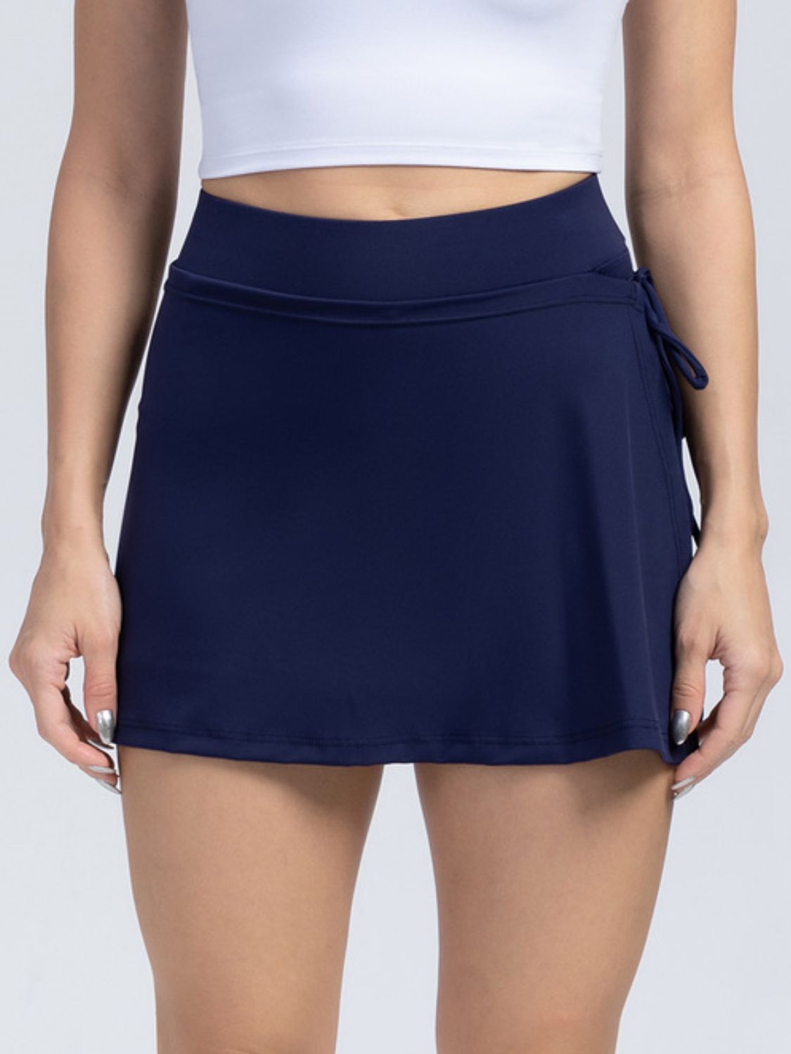 High Waist Active Skort with Pockets